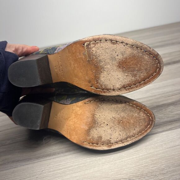 Rag & Bone Floral Newbury Ankle Booties Heel Boots Floral Womens Size 6 36 Roses - Picture 4 of 15